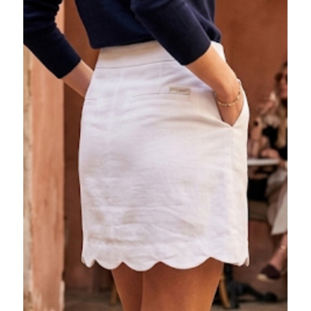 Fit Sight Womens Scalloped Skirt Color White Size PXL (‎ 2 )